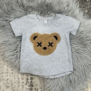 Huxbaby Fur Hux Tshirt Light Grey‎ Unisex Youth Marle Size 4